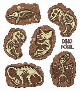 Tatuagem Temporária - Dino Fóssil
