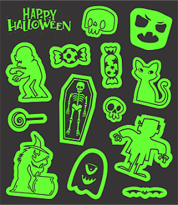 Tatuagem Brilha no Escuro - Halloween Zumbi