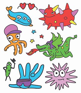 Tatuagem Colorida - Criaturas