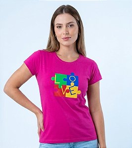 Camiseta Baby Look Atipic "Love"