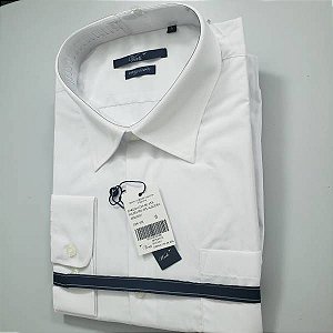 Camisa branca masculina extra grande passa fácil em tecido de algodão  com poliéster