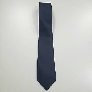 Gravata azul noite lisa 100% poliéster tamanho único