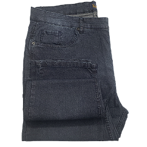 Calça jeans extra grande azul escuro masculina linha tradicional