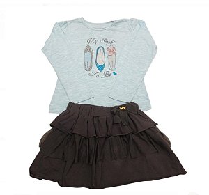 Conjunto Inverno blusa e Saia Brandili Mundy 43688