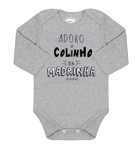 Body manga longa em malha estampado 65901