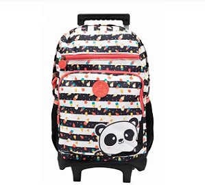 Mochila Com Rodinhas College Panda Grande Xeryus 11290