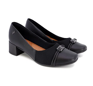 Sapato Scarpin Feminino Usaflex Couro Fivela Aj0103005