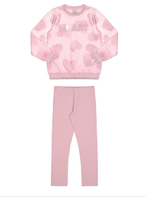 Conjunto Alakazoo Infantil Menina Com Estampa De Corações  67886