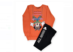 Conjunto Infantil Menina Blusão e Legging D90286
