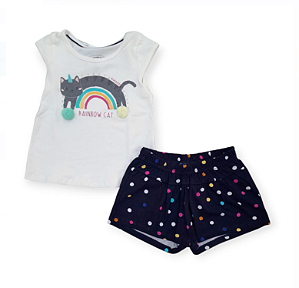 Conjunto Bebê Menina Cotton soft estampado 40005