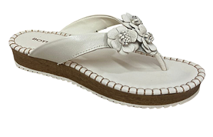 Chinelo Bottero Couro Flores 365706