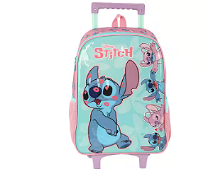 Mochila Escolar Infantil de Rodinhas Stitch IC41532SC Luxcel