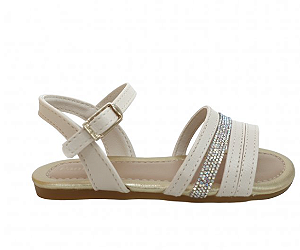 Sandalia Infantil Pampili Mili Tiras com Strass 642096