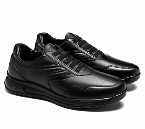 Sapato Casual Couro Preto 3D Evolution 78018