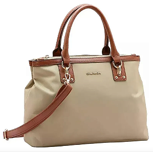 Bolsa Casual Chenson Microfibra Feminina Bege 84597