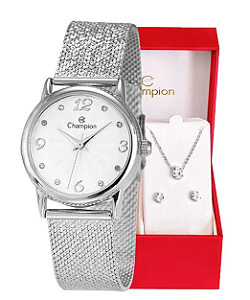 Relógio Feminino Champion Texturizado Mini Prata CF24091y