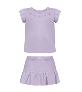 Conjunto Bebê Menina Blusa/Short Saia Verão a5206