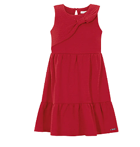 Vestido Alakazoo em Malha Detalhe Laço Vermelho A5298