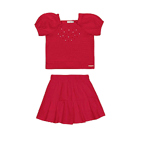 Conjunto Menina Blusa e Saia com Short Alakazoo 46860