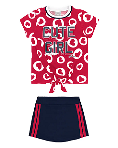 Conjunto Blusa e Saia de Menina Alakazoo 33298