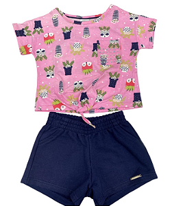 Conjunto Blusa e Saia de Menina Alakazoo 50162