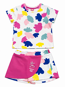 Conjunto Lilica Menina Blusa Short Saia 10115110