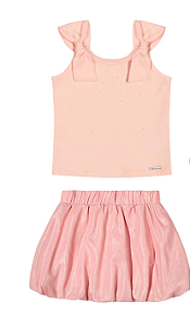 Conjunto Infantil Menina Balonê Brilho Colorittá 73308
