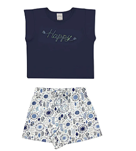 Conjunto Blusa e Shorts Feminino Juvenil Alakazoo 46799