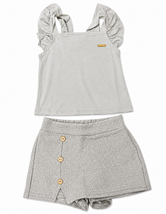 Conjunto Infantil Menina Malha Tricô Colorittá 73316