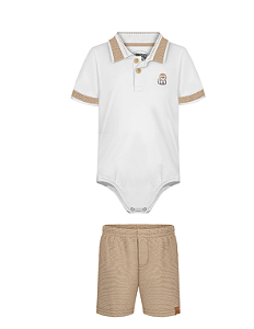 Conjunto Bebê Menino Bermuda e Body a5005 Alakazoo