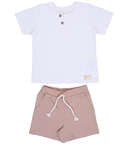 Conjunto Infantil Colorittá Camiseta E Bermuda Moletinho 70174