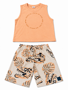 Conjunto Infantil Estampada Dino 19290 - Alakazoo