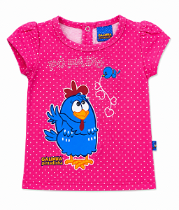 Blusa Manga Curta Infantil Galinha Pintadinha 38475 Malwee