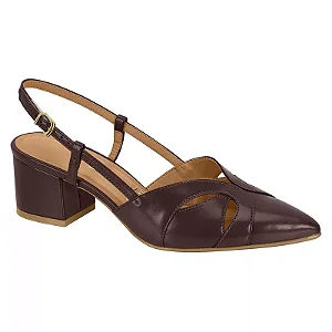 Sapato Feminino Vizzano Slingback Salto Bloco 1220392