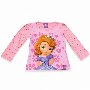 Blusinha Pricesa Sofia Manga Longa Malwee 1070000007