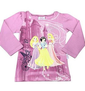 Blusinha Infantil Brandili Manga Longa Princesa 51214