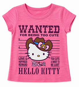 Blusinha Manga Curta Hello Kitty 080187350