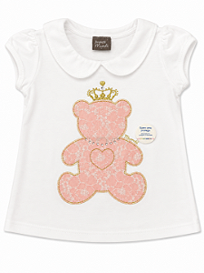 Blusinha Infantil Brandili Manga Curta urso 515222