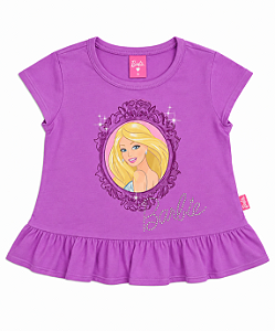Blusinha Infantil Malwee Barbie Manga curta 29713