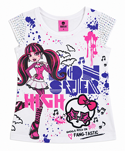 Blusinha Infantil Malwee Monster High Manga curta 46319