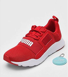 puma flyer runner vermelho