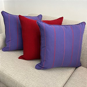 Kit 3 Capas Listra Violeta e Vermelho