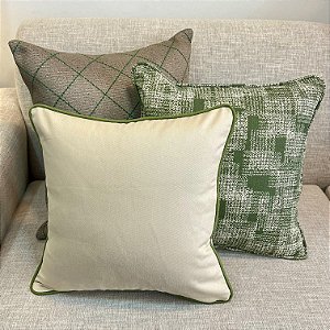Kit Espatula Verde e Mescla Bordada Losango