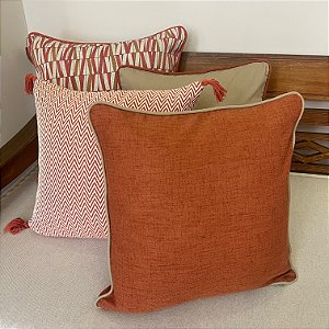 Kit Big Prisma Terracota e Laranja Com Pingente