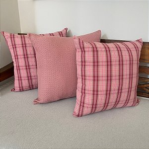 Kit Chevron Rosa Blush e Xadrez