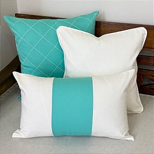 Kit Bordada Losango Verde Tiffany