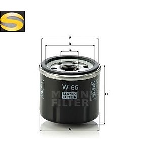 MANN W66 - Filtro de Óleo Lubrificante