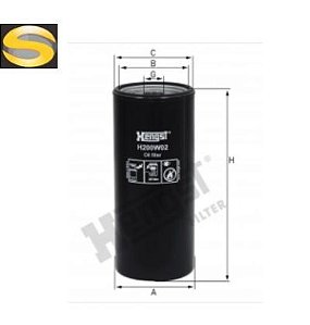 HENGST H200W02 - Filtro de Óleo Lubrificante
