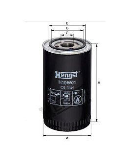 HENGST H19W01 - Filtro de Óleo Lubrificante