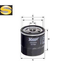 HENGST H90W01 - Filtro de Óleo Lubrificante